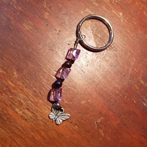 Butterfly pendant keychain 8K